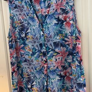 H&M Multicolor Floral Sleeveless Blouse